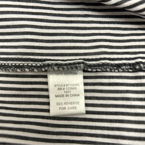 Heart Hips Off Shoulder Striped Top Women’s Small Blue White - Picture 3 of 8